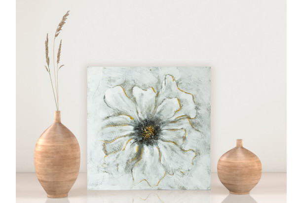 Ručne maľovaný obraz Květ 30x30 cm