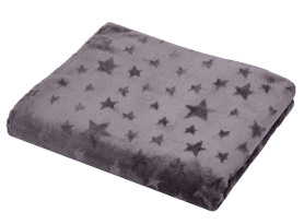 Cashmere deka Stella 150x200 cm, motív hviezdy, antracitová
