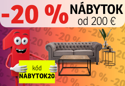 20% na nábytek od 6000Kč 22-24-4-2024