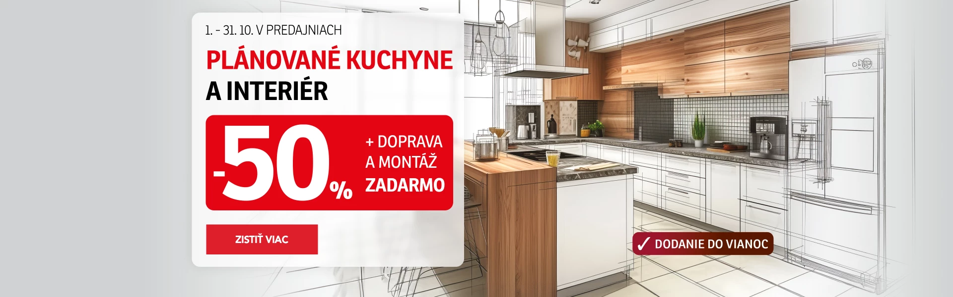 50% na plánované kuchyně 04-2024