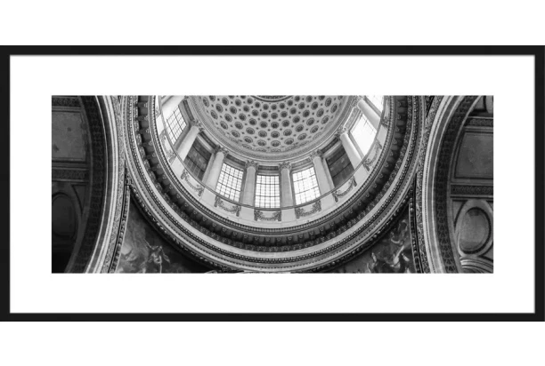 Rámovaný obraz Panthéon de Paris 80x40 cm, čiernobiely