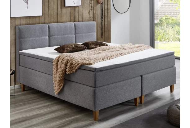 Posteľ boxspring Ardi 180x200 cm, šedá tkanina