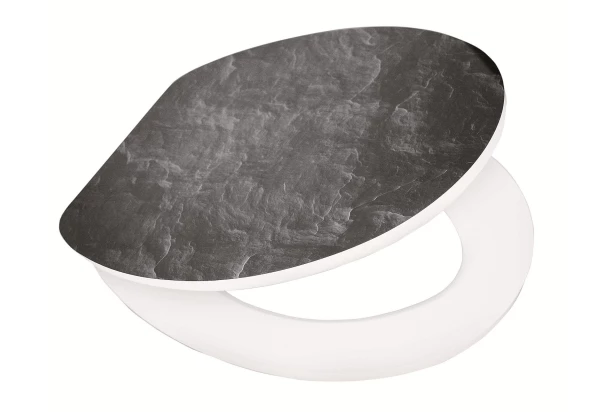 WC doska Black Stones, Soft-Close, MDF