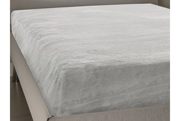 Prestieradlo Elias 90-100x200 cm, cashmere touch, strieborné