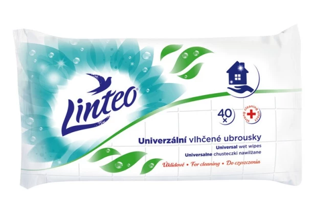 Vlhčené obrúsky Linteo Satin univerzálny, 40 ks