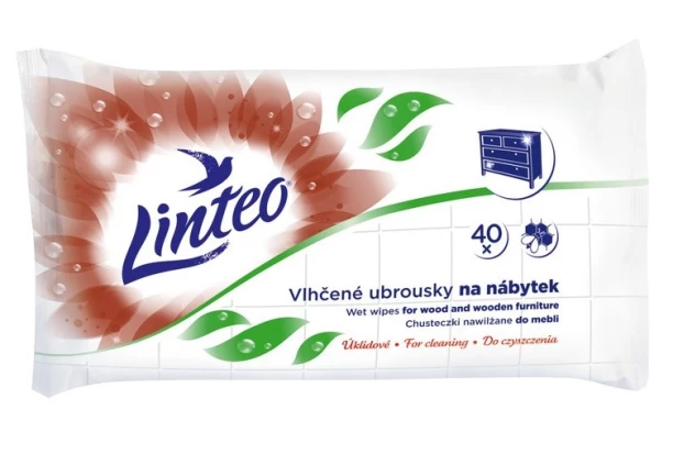 Vlhčené obrúsky Linteo Satin na nábytok, 40 ks