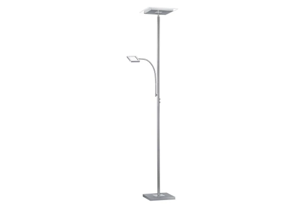 Stojacia LED lampa Wicket 182 cm, matný nikel