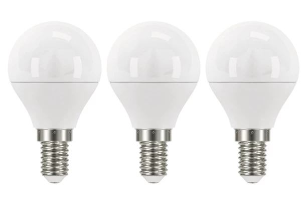 LED žiarovka (3 ks) Classic mini globe, E14, 5 W, 470 lm