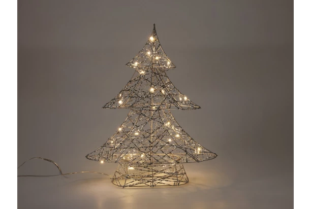 Vianočná dekorácia LED Stromček 47 cm, kov