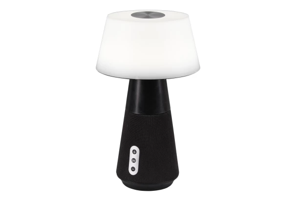 Stolová LED lampa DJ 28 cm, bluetooth, antracitová/biela