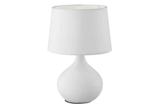 Stolná lampa Martin 29 cm, biela