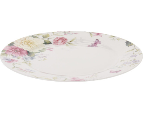 Plytký tanier Floralia 27 cm, krémový%
