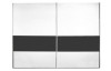 Šatníková skriňa Bert, 270 cm, biela/antracit