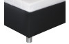 Posteľ Nice 180x200 cm, čierna ekokoža/sivá tkanina, bez matracov