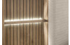 Posteľ s nočnými stolíkmi Daria 180x200 cm, dub/biela, s osvetlením