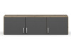 Skriňový nástavec Bremen, 136 cm, dub artisan/tmavo šedý
