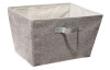 Úložný box 30x30x30 cm, svetlo šedý textil