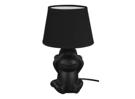 Stolová lampa Abu, motív opice, čierna