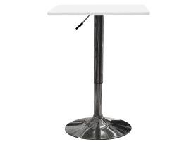 Štvorcový barový stôl Norbert 60x60 cm, biely