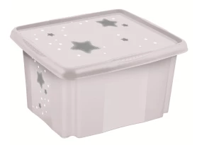 Úložný box Hviezdy 45 l, šedý