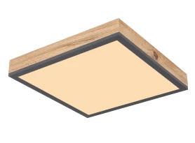 Stropné LED osvetlenie Doro 30x30 cm, drevený vzhľad