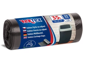 Vrecia na odpadky Vektex 35 l, 50 ks, čierne