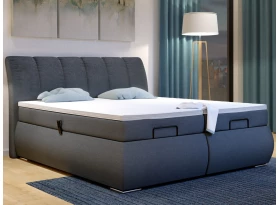 Posteľ boxspring s polohovaním Meryl 180x200 cm, antracitová látka