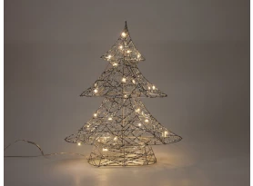 Vianočná dekorácia LED Stromček 47 cm, kov