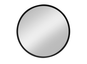 Nástenné zrkadlo Ring 50 cm, čierne okrúhle