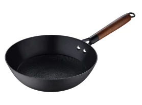 Wok panvica Odin 24 cm, železo, čierna