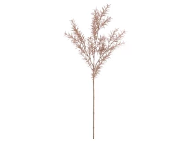 Umelá kvetina Asparagus s glitrami, medená, 78 cm