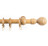 Záclonová tyč s háčikmi Granát 240 cm, prírodná drevená