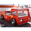 Detská posteľ Spark 90x200 cm, červené hasičské auto s osvetlením