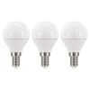 LED žiarovka (3 ks) Classic mini globe, E14, 5 W, 470 lm