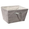 Úložný box 30x30x30 cm, svetlo šedý textil